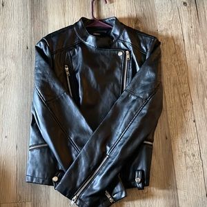 leather zip jacket from forever 21 super comfortable and stylish
